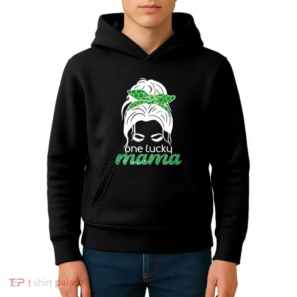 One Lucky Mama St Patricks Day Kids Hoodie