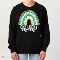 One Lucky Mom Rainbow St Patrick's Day Women's Sweatshirt thumb 0