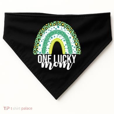 One Lucky Mom Rainbow St Patrick's Day USA-Made Doggie Bandana