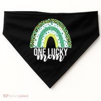 One Lucky Mom Rainbow St Patrick's Day USA-Made Doggie Bandana thumb 0