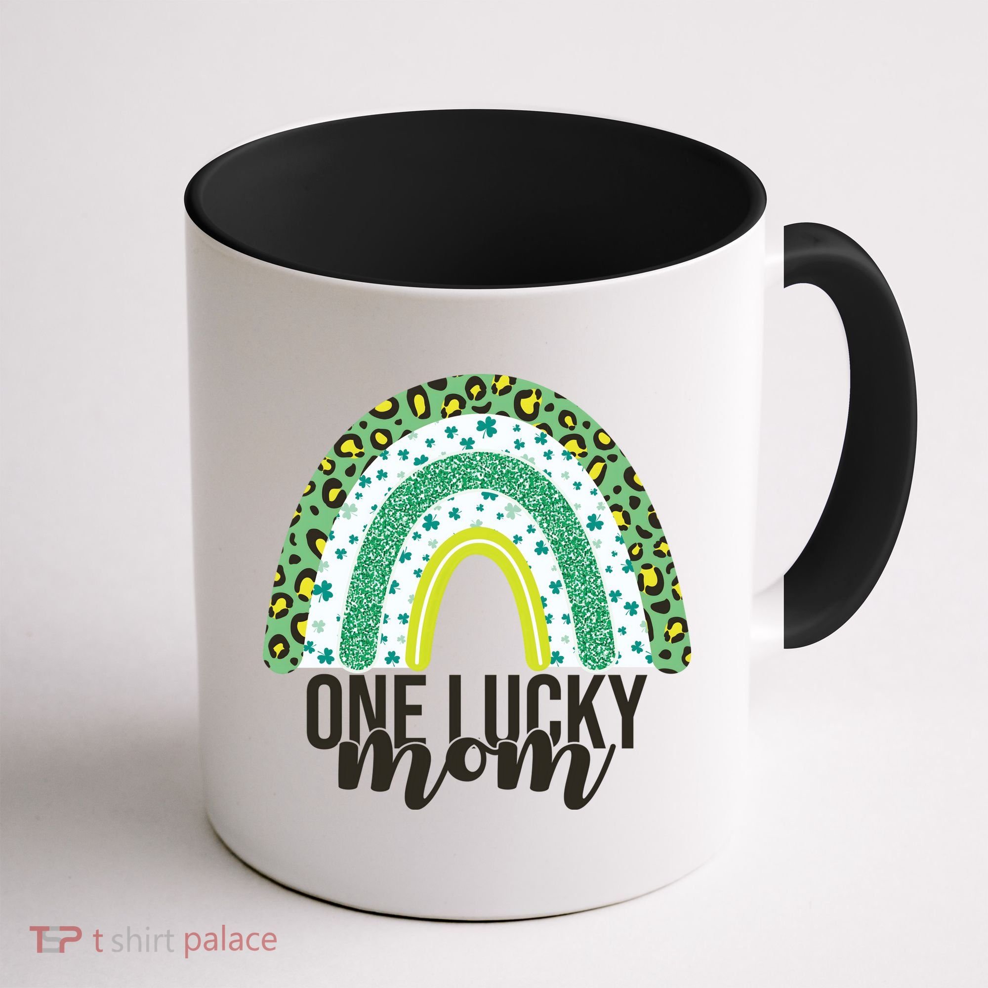 One Lucky Mom Rainbow St Patrick's Day Coffee Mug