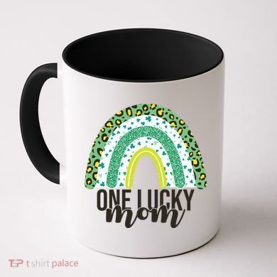 One Lucky Mom Rainbow St Patrick's Day Coffee Mug