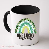 One Lucky Mom Rainbow St Patrick's Day Coffee Mug thumb 0