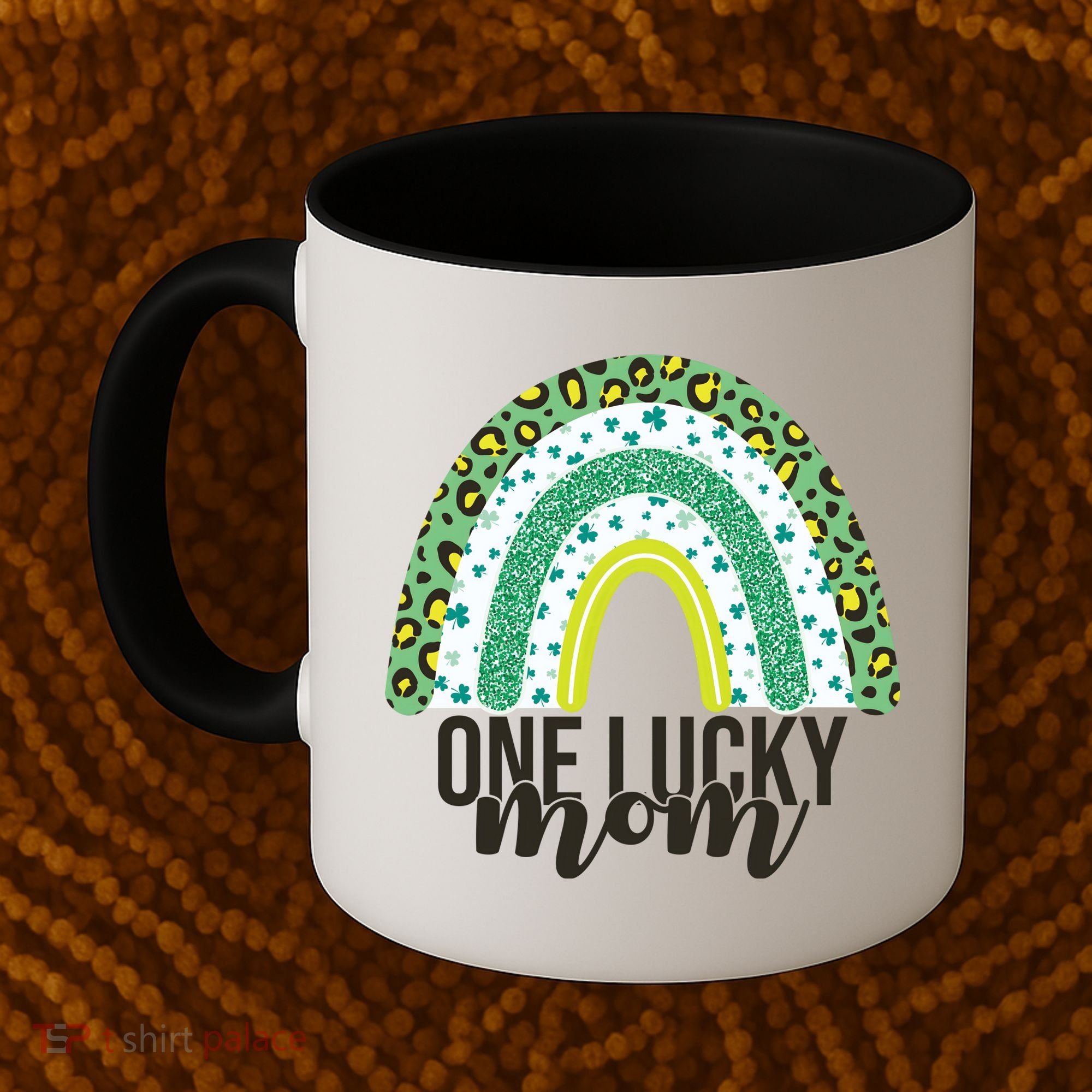 One Lucky Mom Rainbow St Patrick's Day Coffee Mug