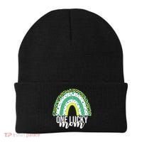 One Lucky Mom Rainbow St Patrick's Day Beanie thumb 0