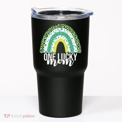 One Lucky Mom Rainbow St Patrick's Day Tumbler