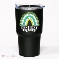 One Lucky Mom Rainbow St Patrick's Day Tumbler thumb 0