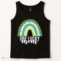 One Lucky Mom Rainbow St Patrick's Day Tank Top thumb 2