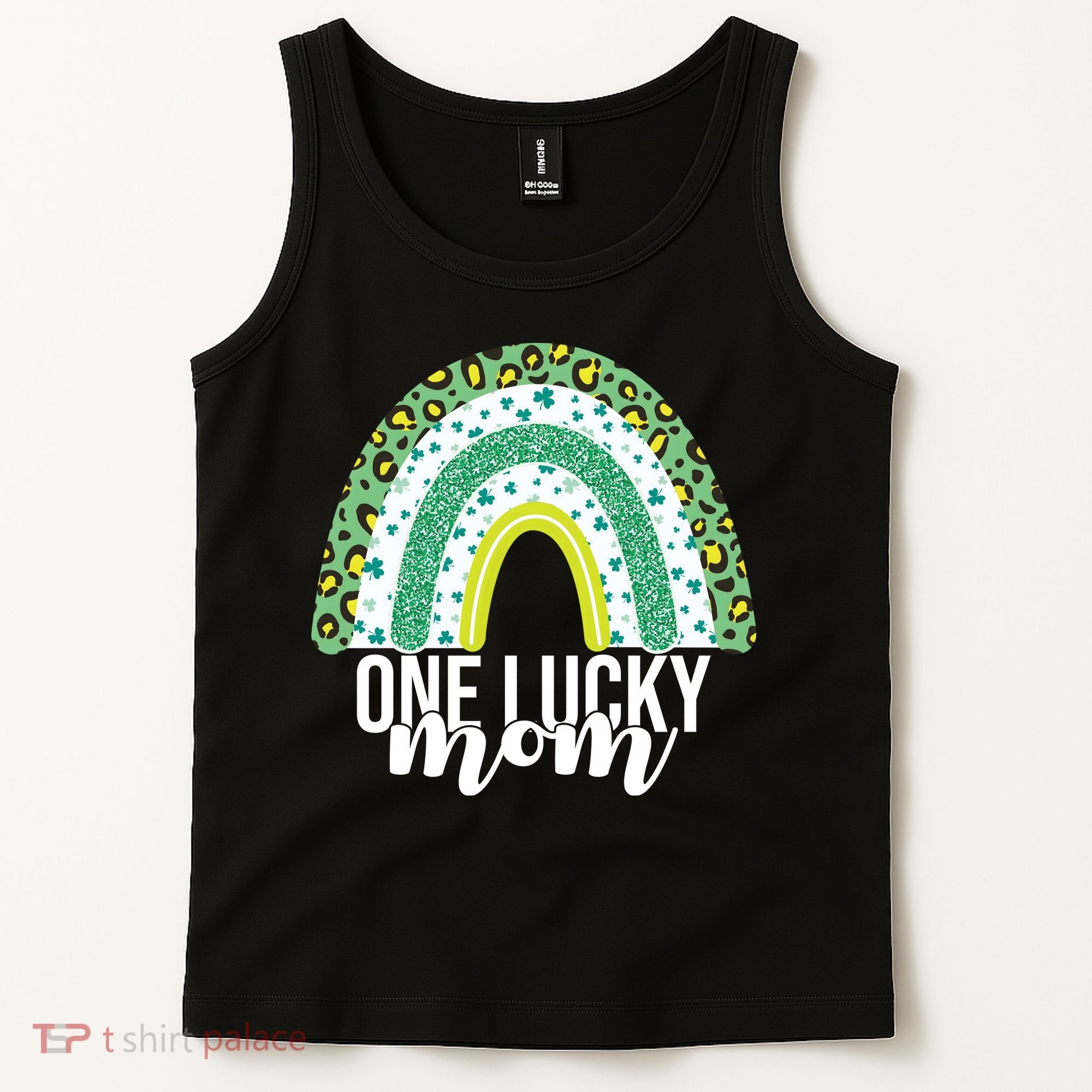 One Lucky Mom Rainbow St Patrick's Day Tank Top