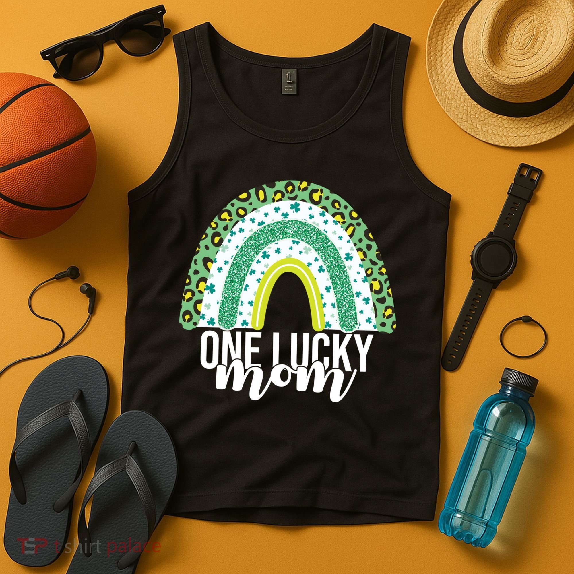 One Lucky Mom Rainbow St Patrick's Day Tank Top