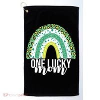 One Lucky Mom Rainbow St Patrick's Day Golf Towel thumb 0