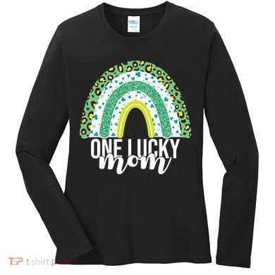 One Lucky Mom Rainbow St Patrick's Day Women's Long Sleeve Shirt