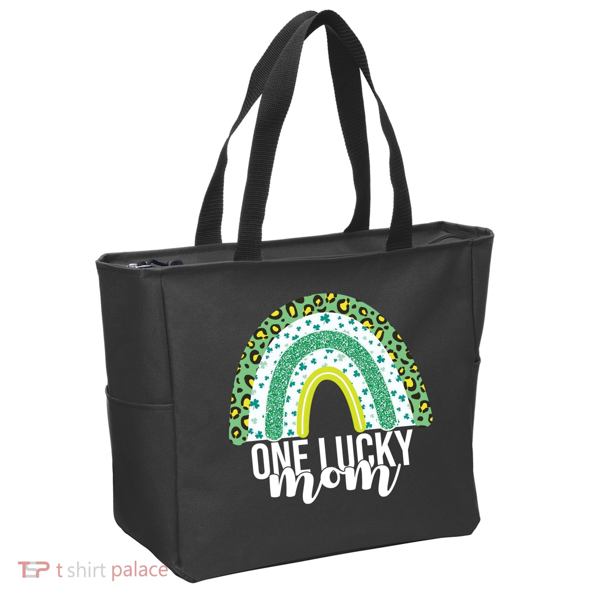 One Lucky Mom Rainbow St Patrick's Day Tote Bag