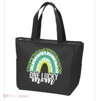 One Lucky Mom Rainbow St Patrick's Day Tote Bag thumb 3
