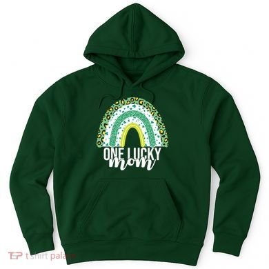 One Lucky Mom Rainbow St Patrick's Day Hoodie