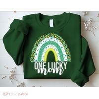 One Lucky Mom Rainbow St Patrick's Day Sweatshirt thumb 2