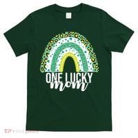 One Lucky Mom Rainbow St Patrick's Day T-Shirt thumb 0