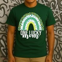 One Lucky Mom Rainbow St Patrick's Day T-Shirt thumb 3