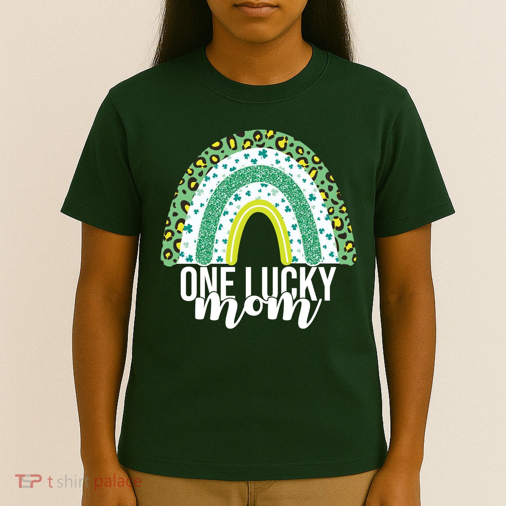 One Lucky Mom Rainbow St Patrick's Day T-Shirt