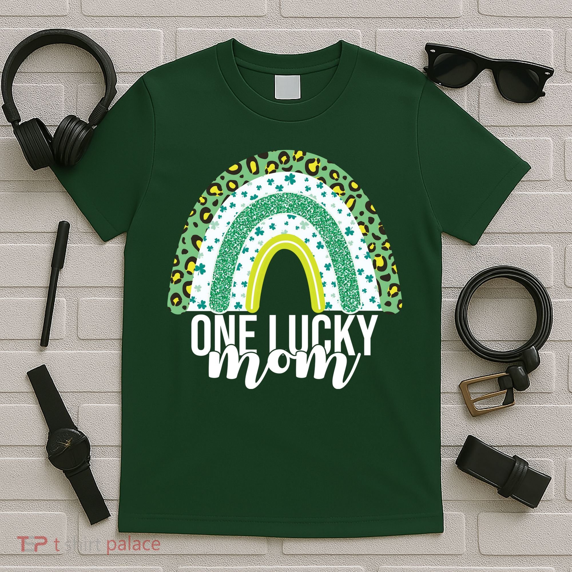 One Lucky Mom Rainbow St Patrick's Day T-Shirt