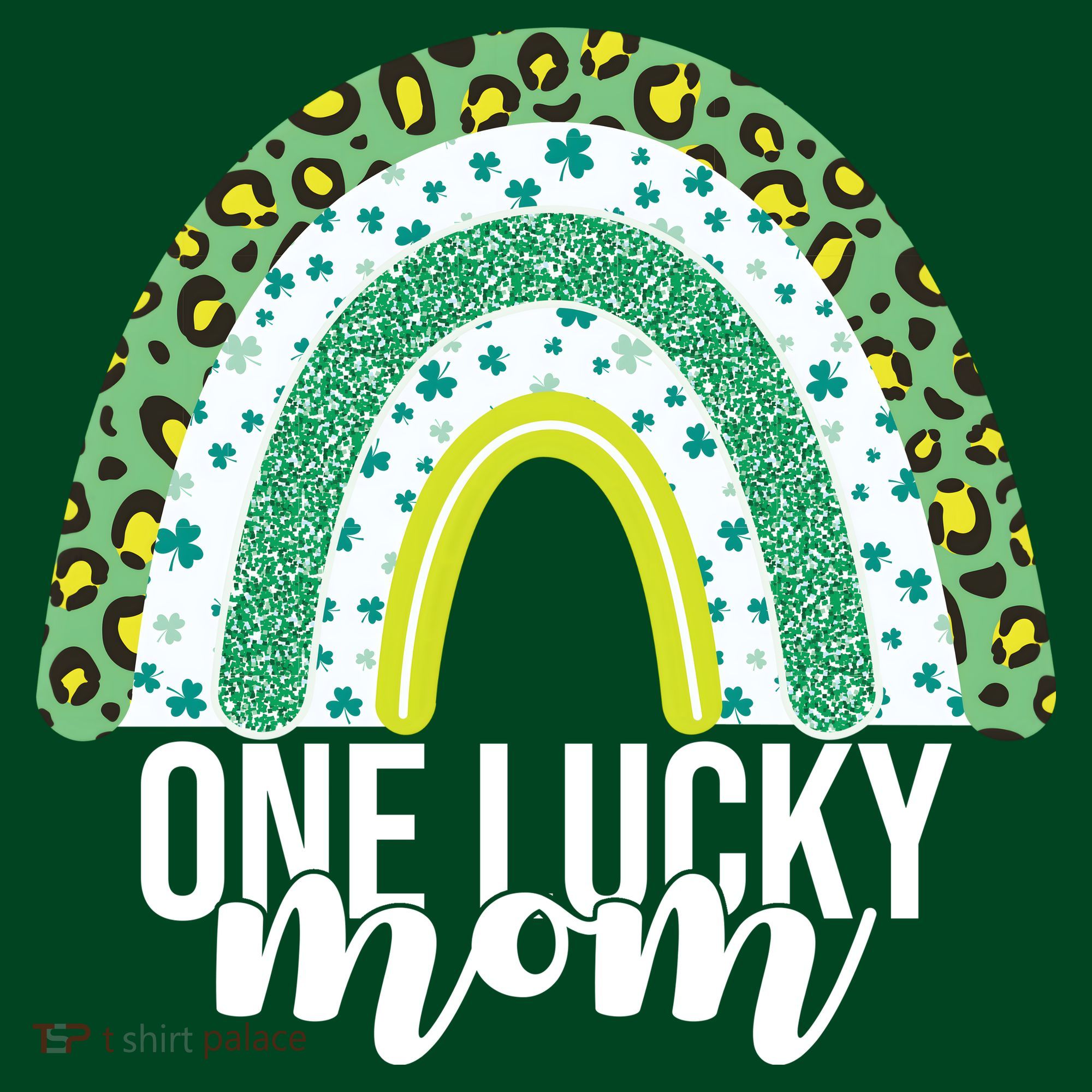 One Lucky Mom Rainbow St Patrick's Day Polo