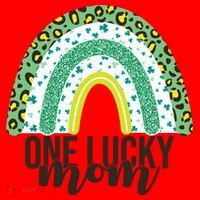 One Lucky Mom Rainbow St Patrick's Day Santa Hat thumb 1