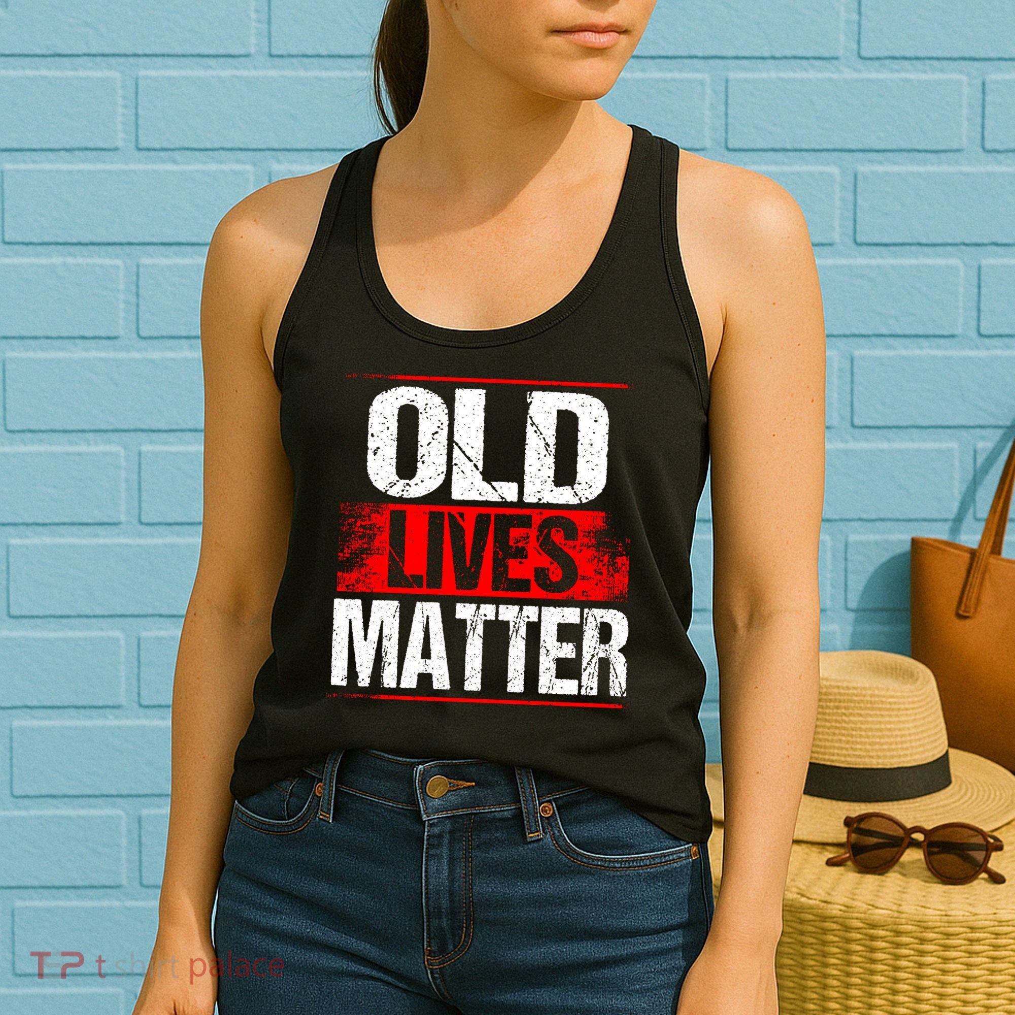Old Lives Matter Distressed Women's Tank Top