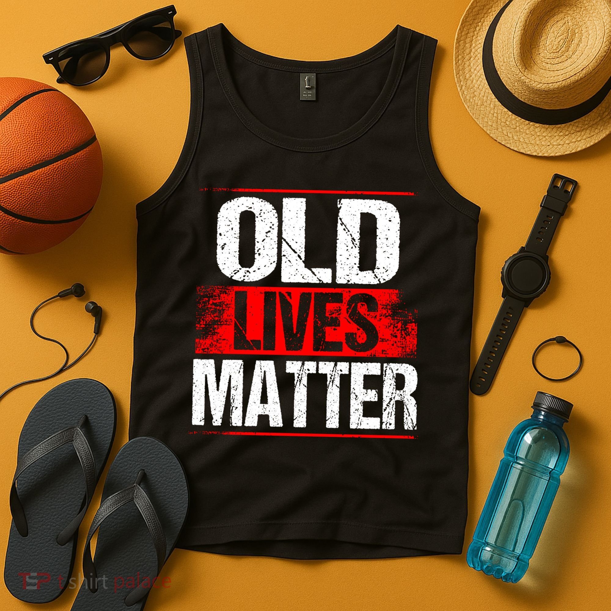 Old Lives Matter Distressed Tank Top