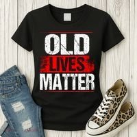 Old Lives Matter Distressed Women's T-Shirt thumb 3