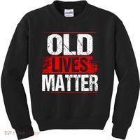 Old Lives Matter Distressed Kids Sweatshirt thumb 0
