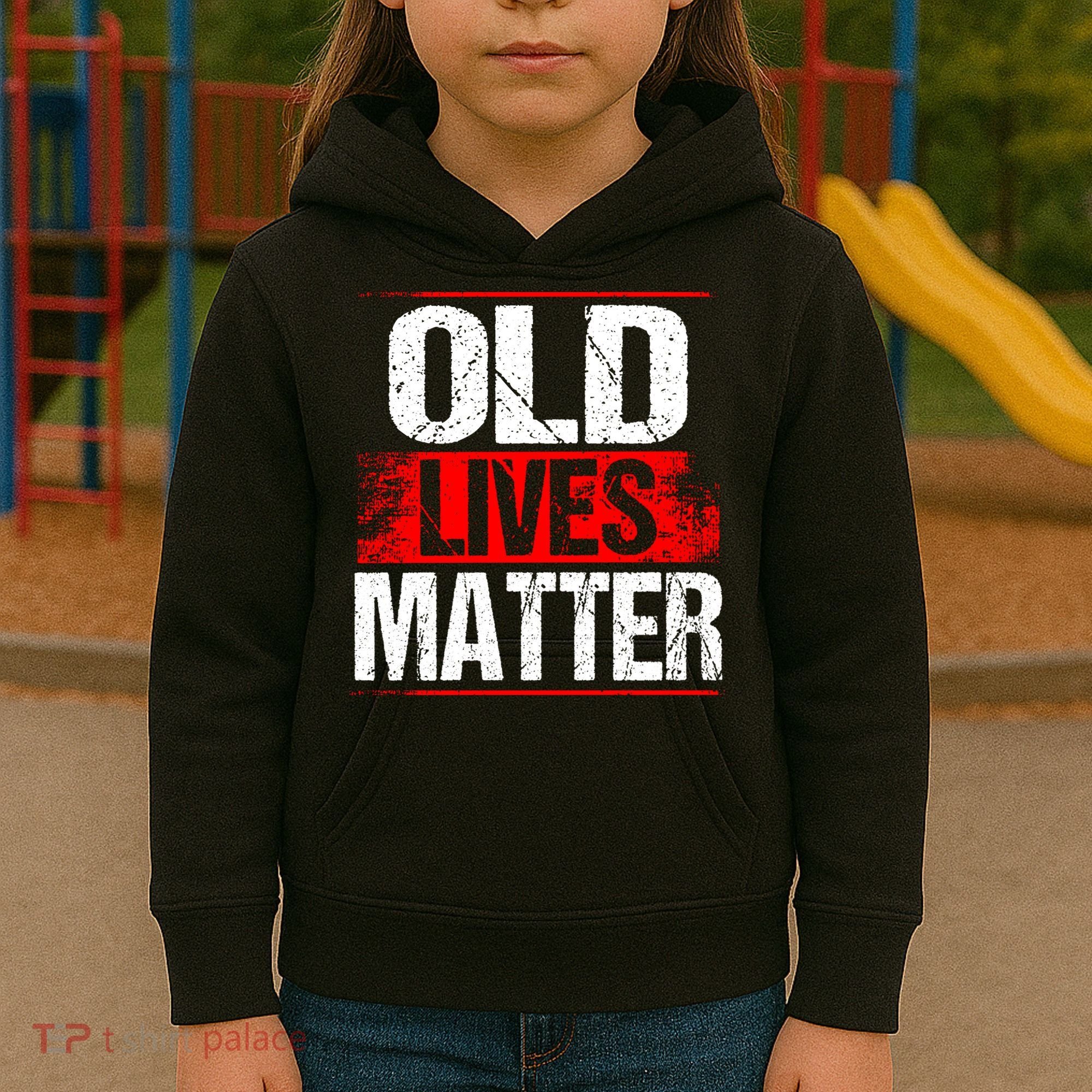 Old Lives Matter Distressed Kids Hoodie
