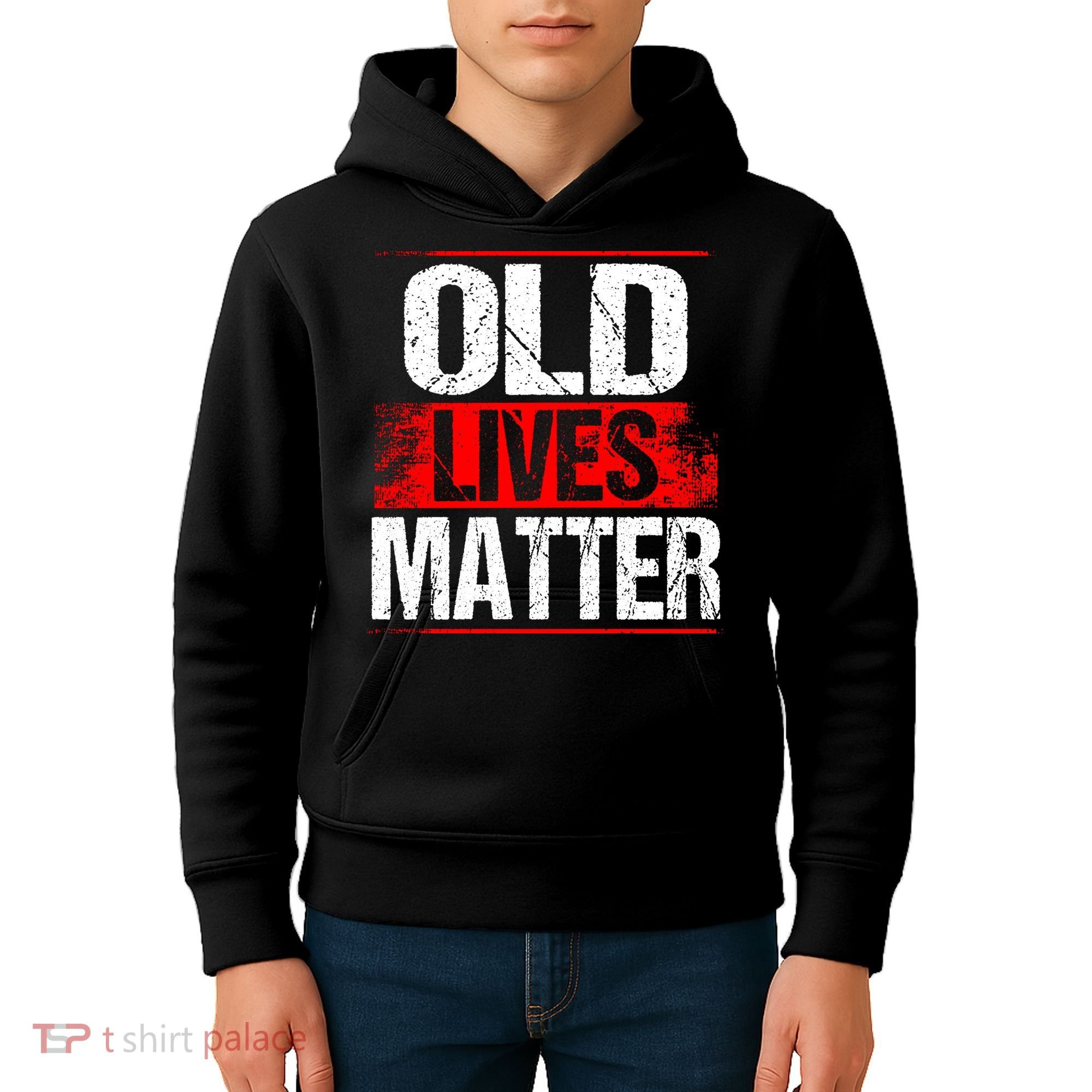 Old Lives Matter Distressed Kids Hoodie