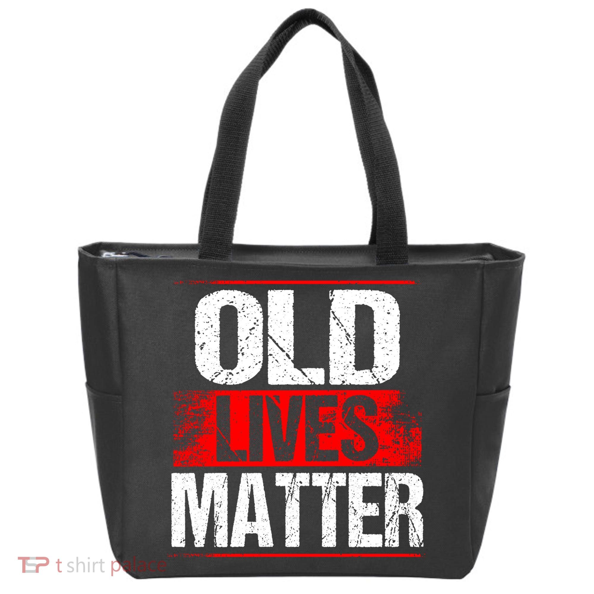 Old Lives Matter Distressed Tote Bag