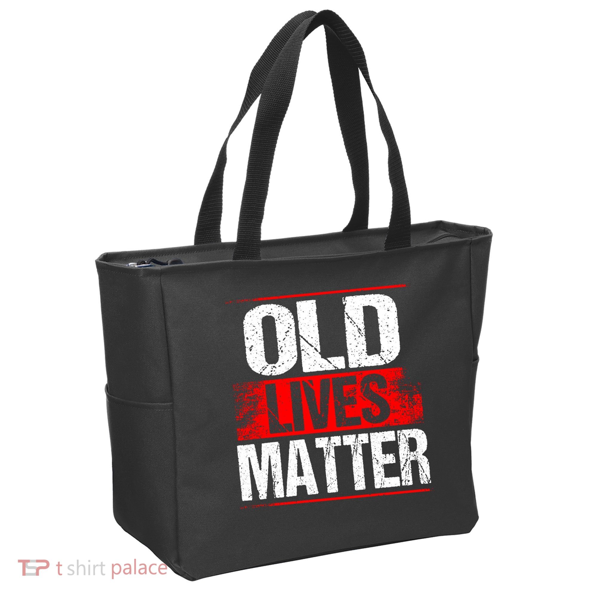 Old Lives Matter Distressed Tote Bag