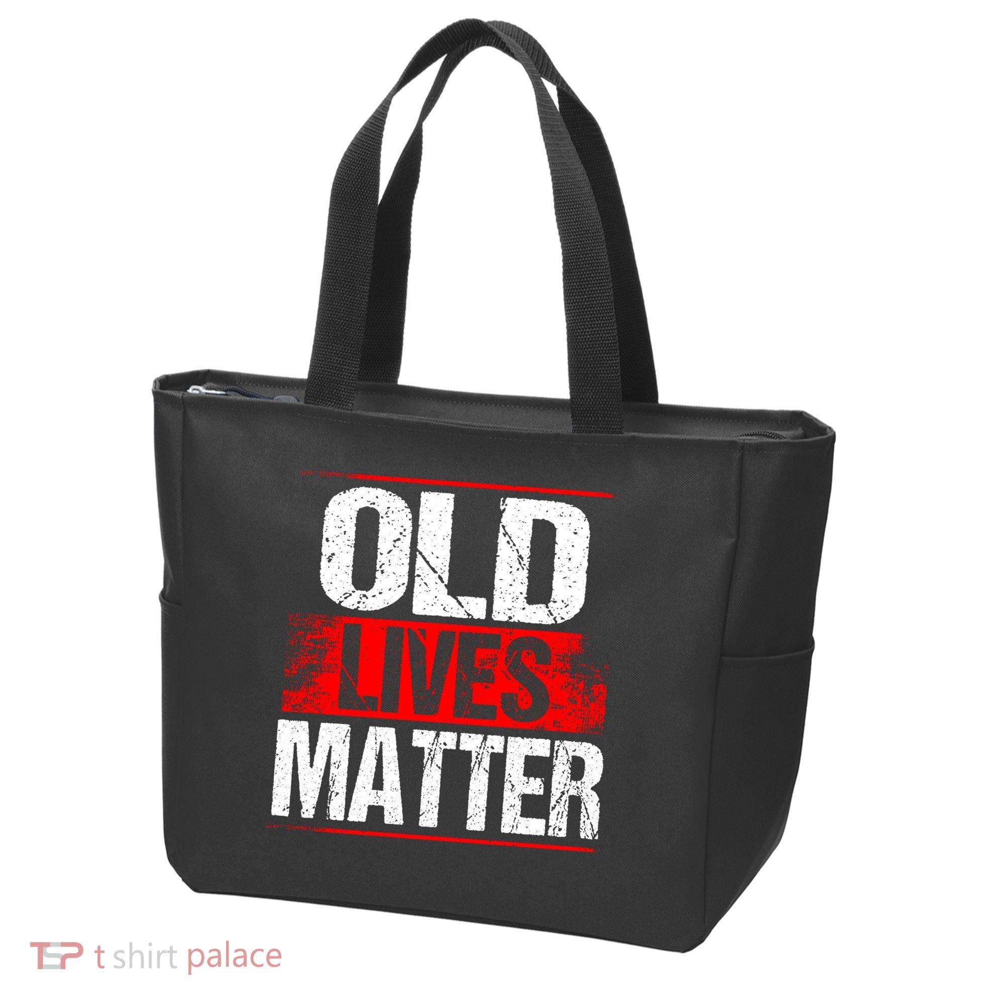 Old Lives Matter Distressed Tote Bag
