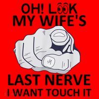 Oh Look My Wife's Last Nerve I Want To Touch It Fun Husband Santa Hat thumb 1