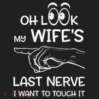 Oh Look My Wife's Last Nerve I Want To Touch It Sarcastic Gift Beanie thumb 2