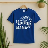 One Lucky Mama Saint Patricks Day Gift T-Shirt thumb 2