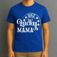 One Lucky Mama Saint Patricks Day Gift T-Shirt thumb 3