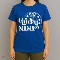 One Lucky Mama Saint Patricks Day Gift T-Shirt thumb 4