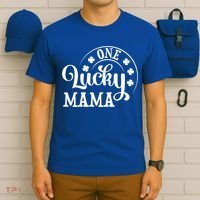 One Lucky Mama Saint Patricks Day Gift T-Shirt thumb 6