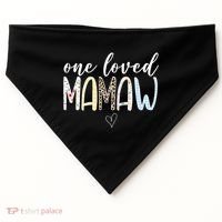 One Loved Mamaw Mothers Day Cute USA-Made Doggie Bandana thumb 0