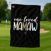 One Loved Mamaw Mothers Day Cute Golf Towel thumb 1