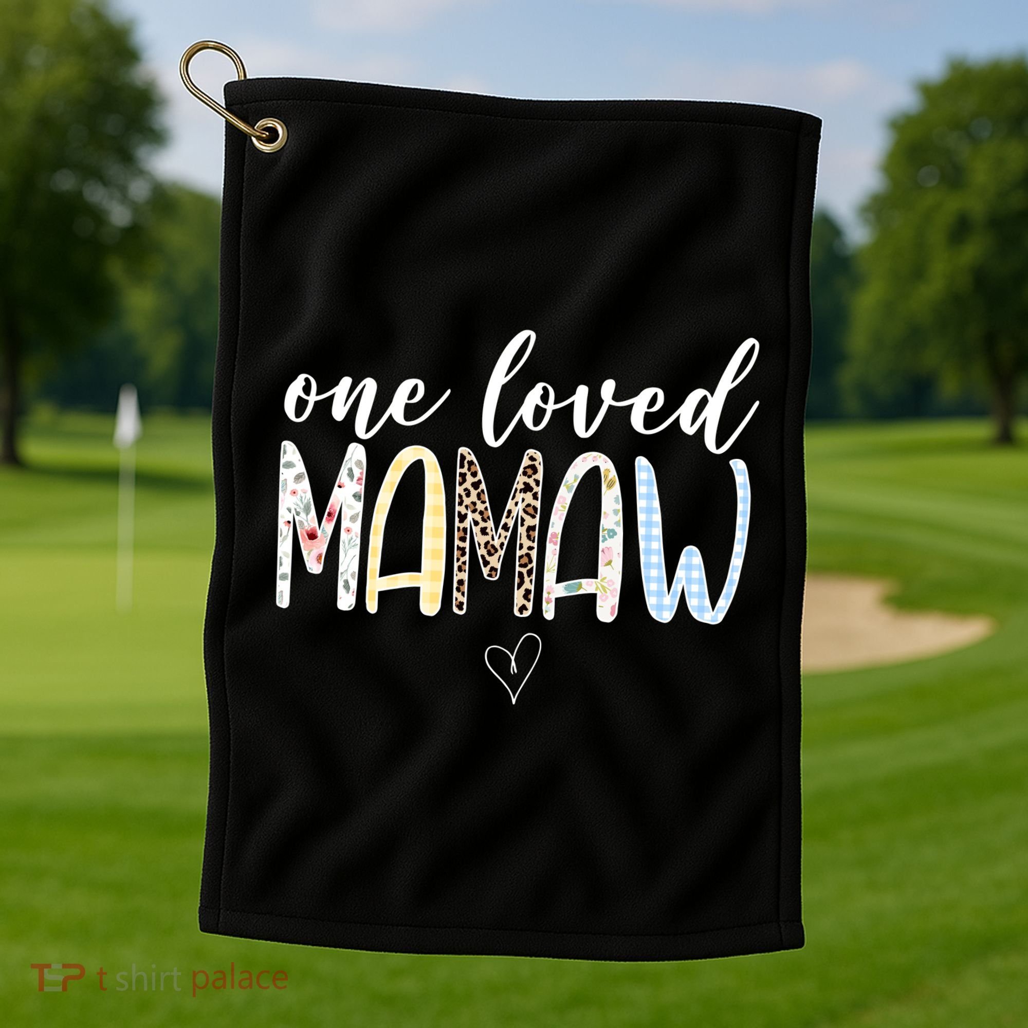 One Loved Mamaw Mothers Day Cute Golf Towel