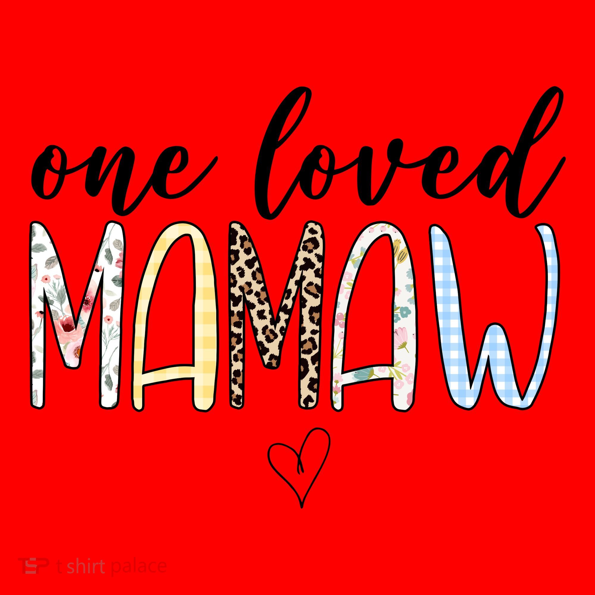 One Loved Mamaw Mothers Day Cute Santa Hat
