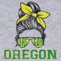 Oregon Lovers Messy Bun Oregon Souvenir Women Women's Sweatshirt thumb 2