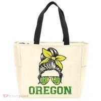 Oregon Lovers Messy Bun Oregon Souvenir Women Tote Bag thumb 0