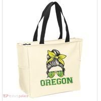 Oregon Lovers Messy Bun Oregon Souvenir Women Tote Bag thumb 2
