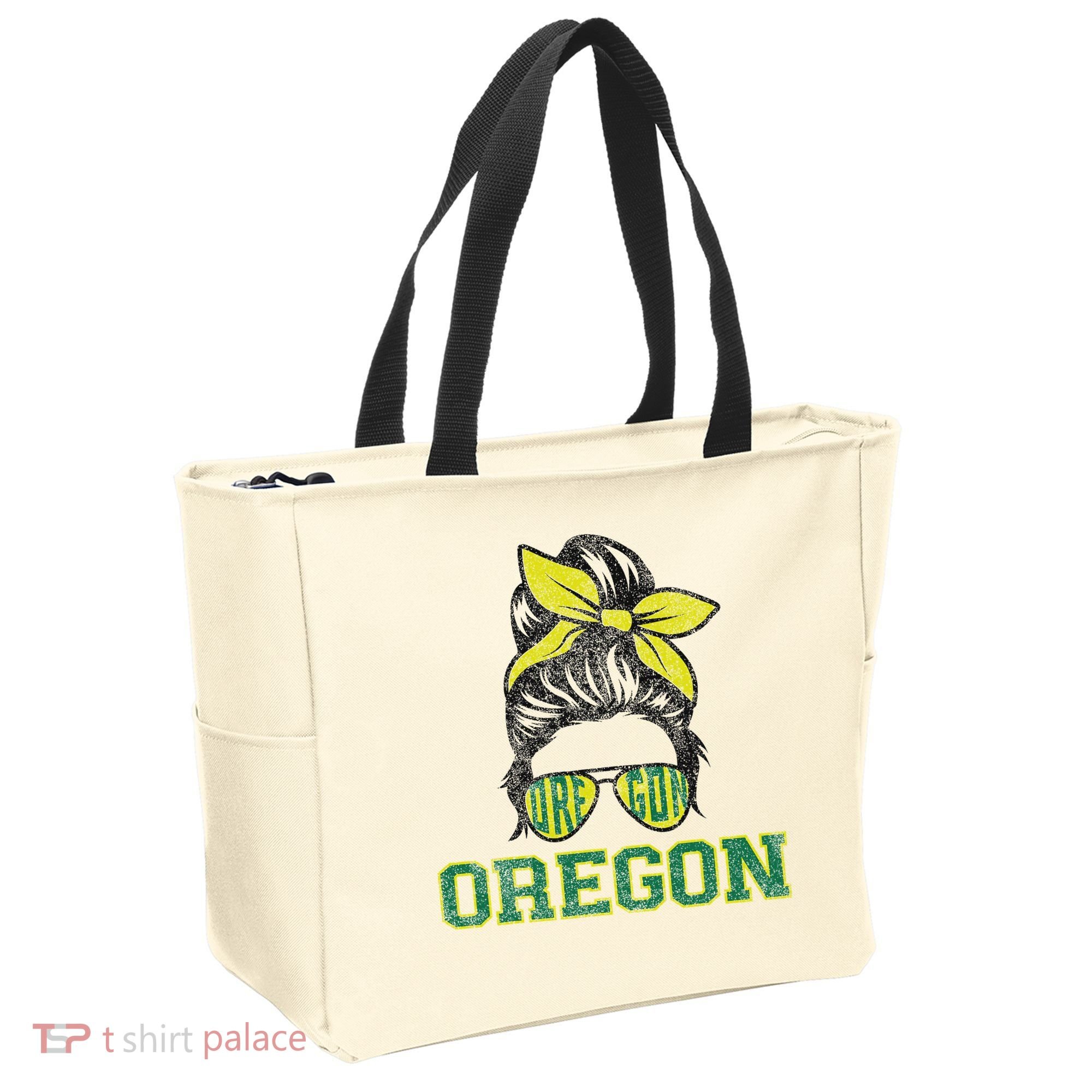 Oregon Lovers Messy Bun Oregon Souvenir Women Tote Bag