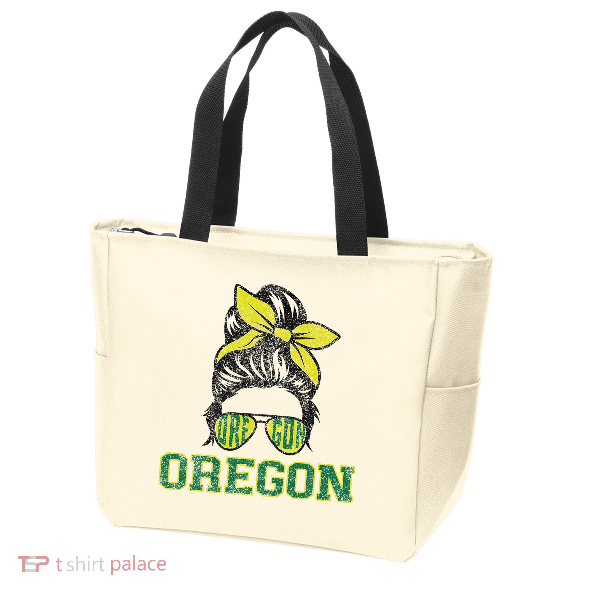 Oregon Lovers Messy Bun Oregon Souvenir Women Tote Bag
